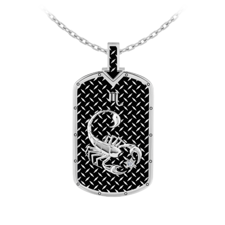 Подвес с бриллиантом, белое золото, нанокерамика 1