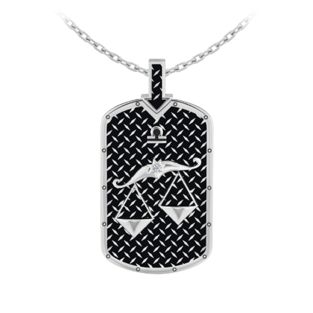 Подвес с бриллиантом, белое золото, нанокерамика 1