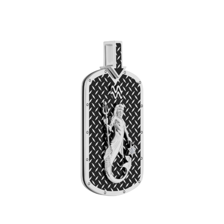 Подвес с бриллиантом, белое золото, нанокерамика 2