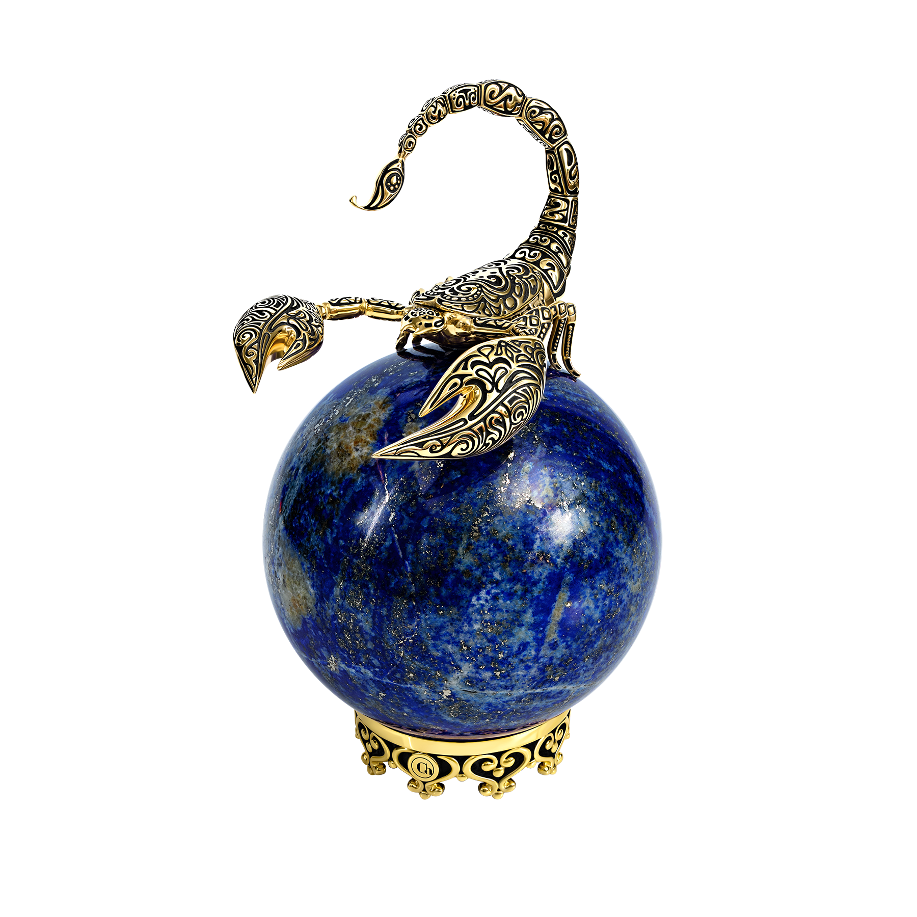 Настольная скульптура «Скорпион на шаре»