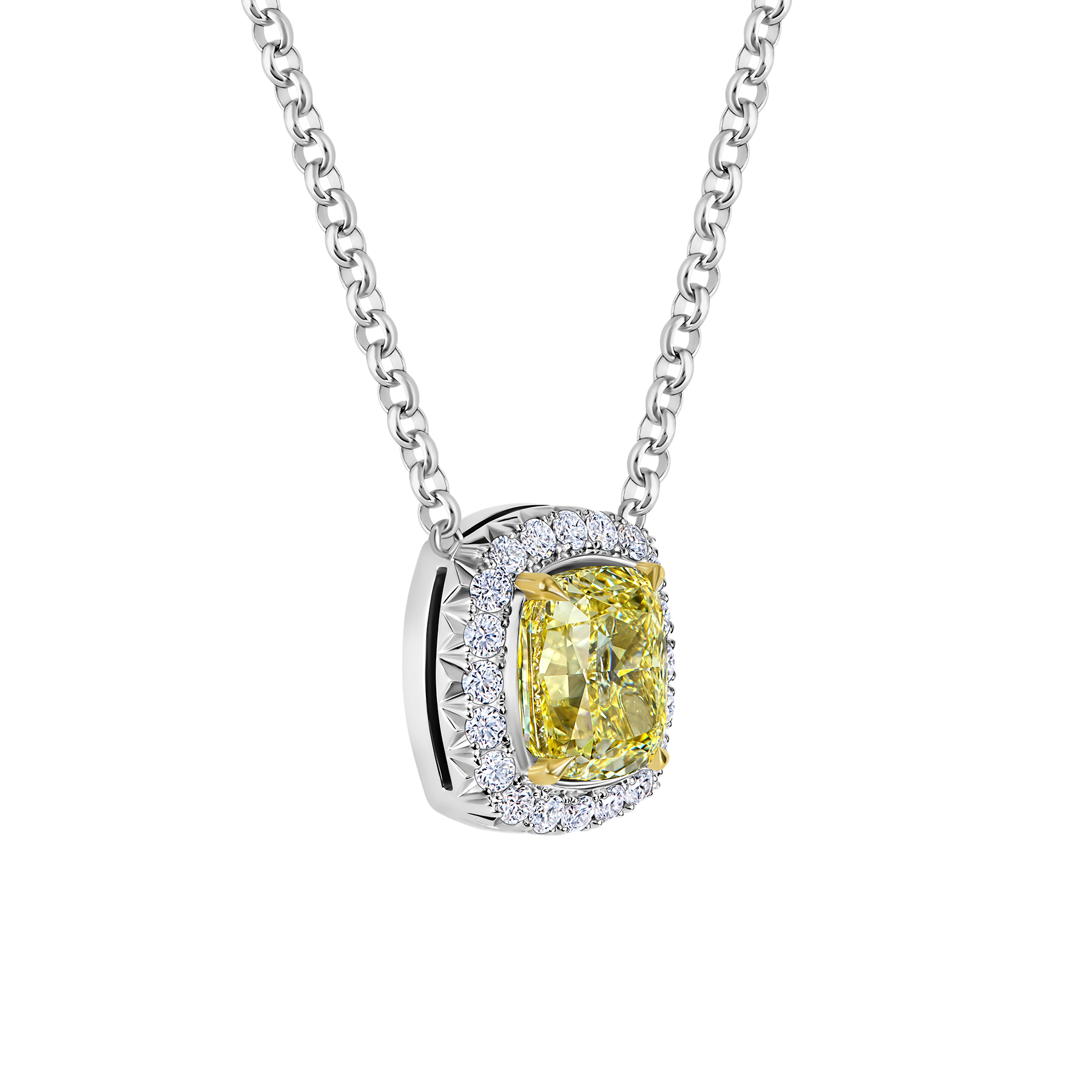 Колье с бриллиантами, белое золото