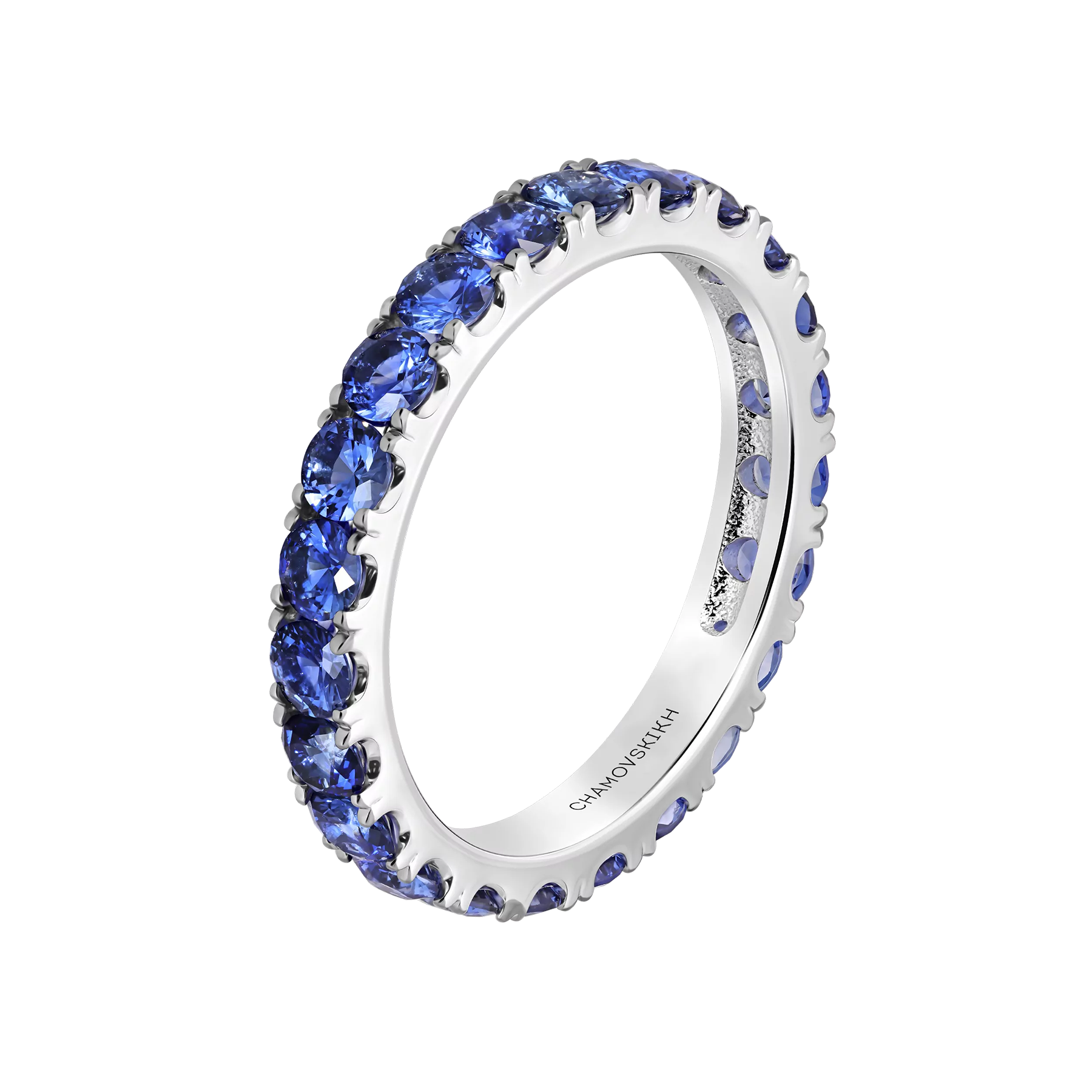 Кольцо с сапфирами, белое золото