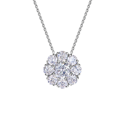 Колье с бриллиантами, белое золото 1