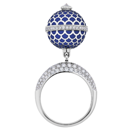 Кольцо с бриллиантами, белое золото, н.керамика 2