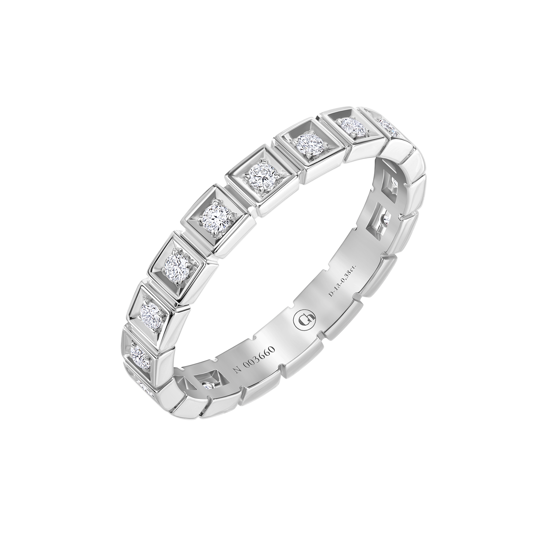 Кольцо с бриллиантами, белое золото