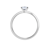 Кольцо с бриллиантом, белое золото