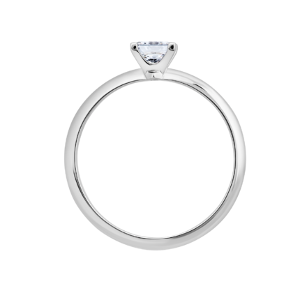 Кольцо с бриллиантом, белое золото 3