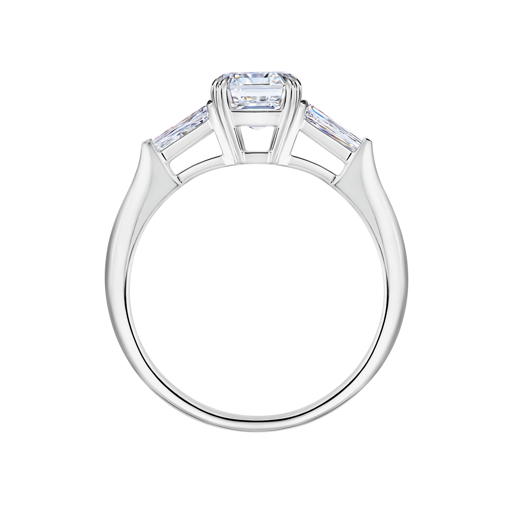 Кольцо с бриллиантами, белое золото