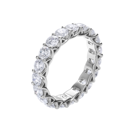 Кольцо с бриллиантами, белое золото 1