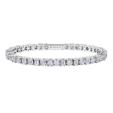 Браслет с бриллиантами, белое золото 1