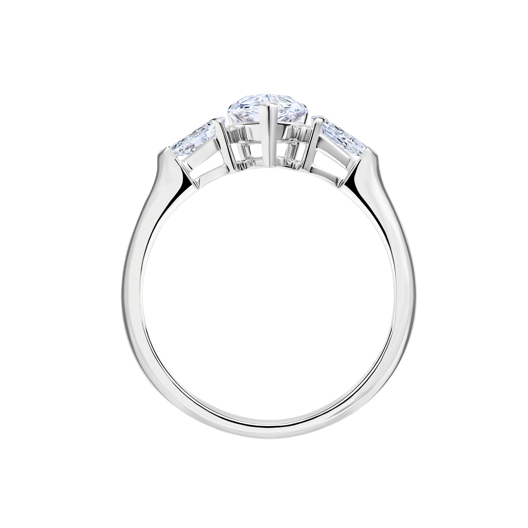 Кольцо с бриллиантами, белое золото