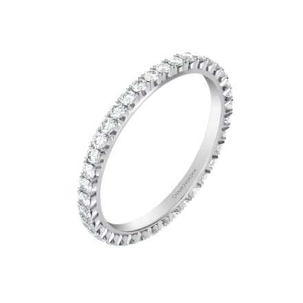 Кольцо с бриллиантами, белое золото 1