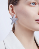 Серьги с бриллиантами, белое золото