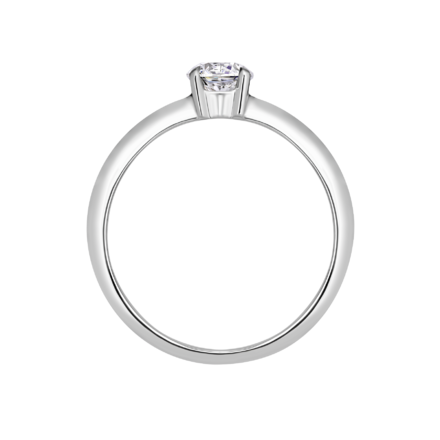 Кольцо с бриллиантом, белое золото 2