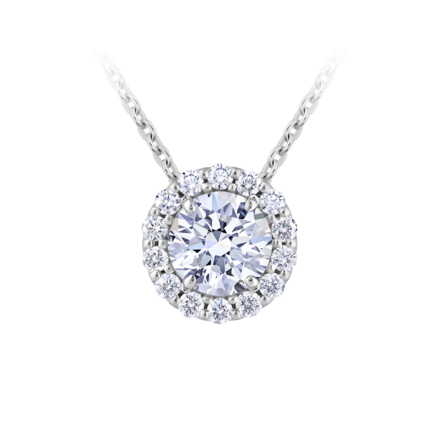 Подвес с бриллиантами, белое золото 1