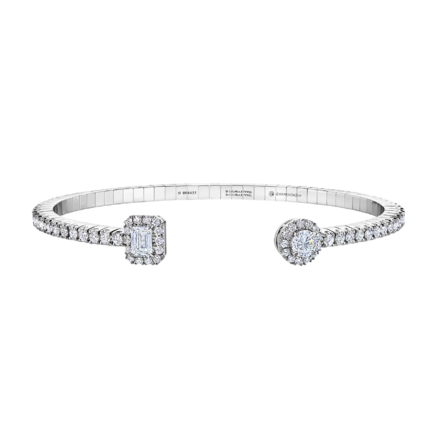 Браслет с бриллиантами, белое золото 1