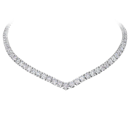 Колье с бриллиантами, белое золото 1