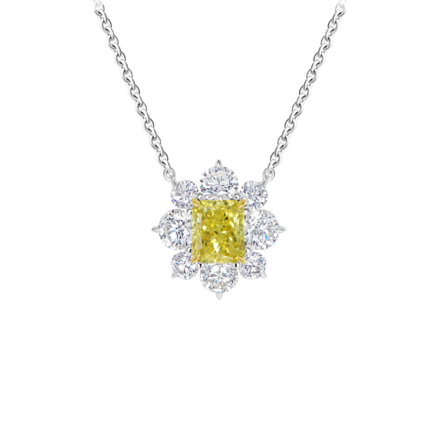 Колье с бриллиантами, белое золото 1