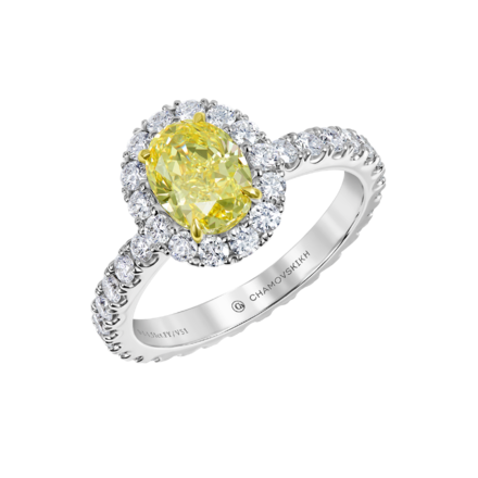 Кольцо с бриллиантами, белое золото 1