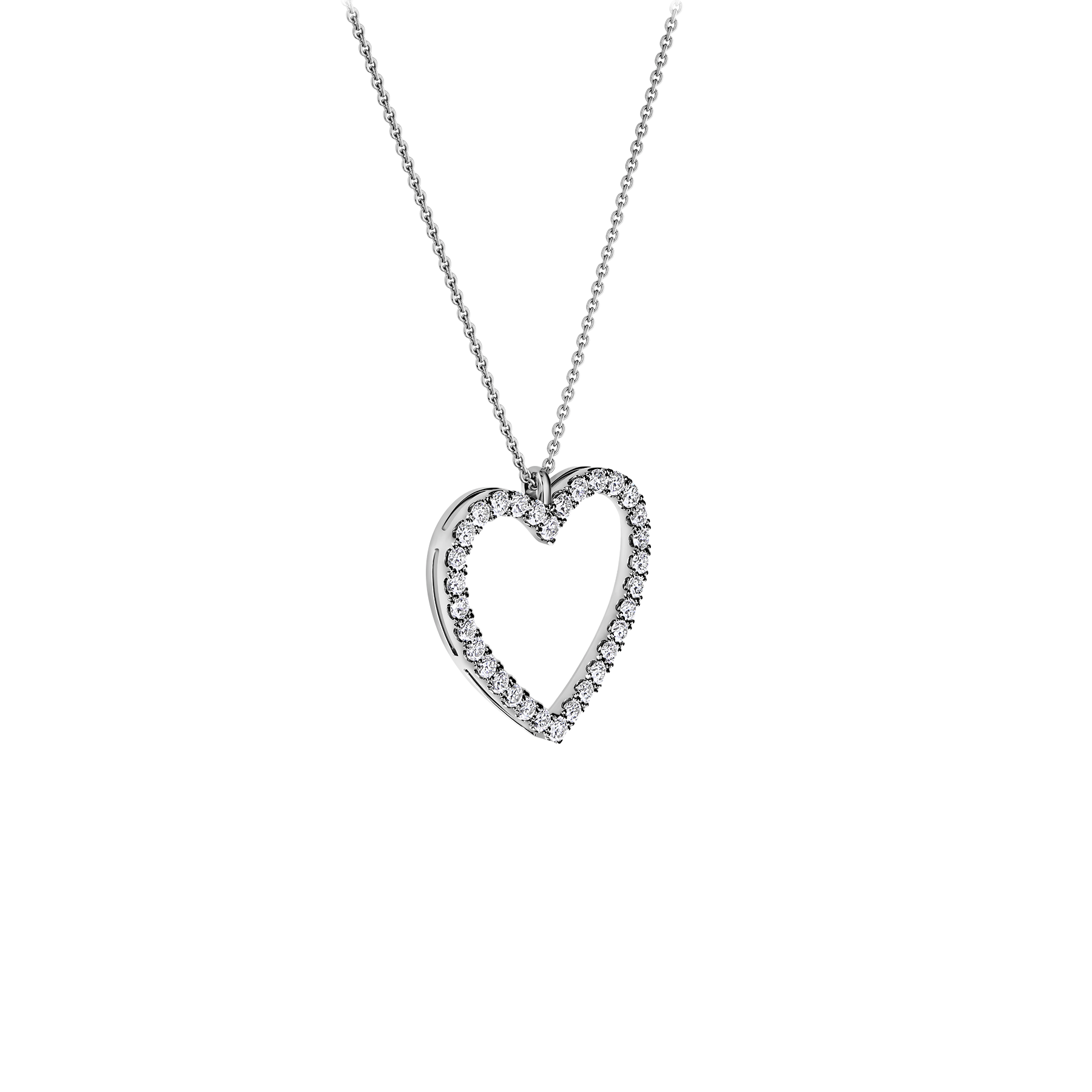 Колье с бриллиантами, белое золото