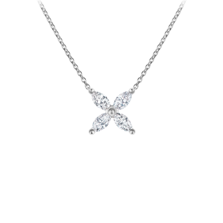 Колье с бриллиантами, белое золото 1