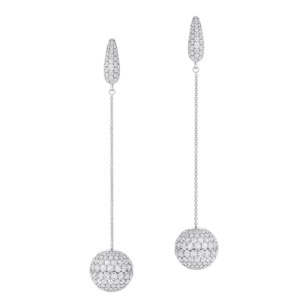 Серьги с бриллиантами, белое золото 1