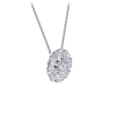 Колье с бриллиантами, белое золото