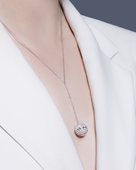 Колье с бриллиантами, белое золото