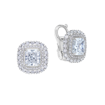 Серьги с бриллиантами, белое золото 1