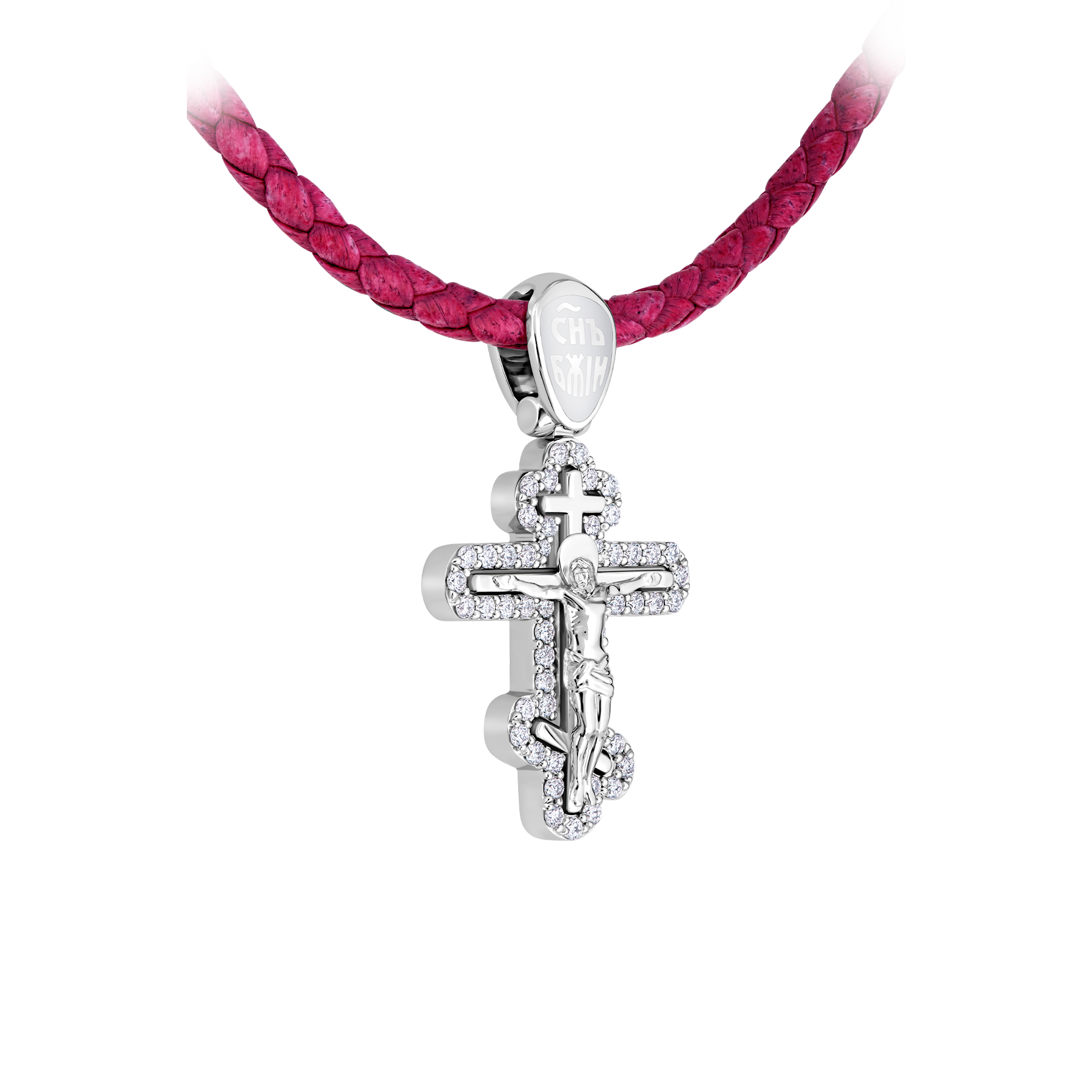 Подвес с бриллиантами, белое золото