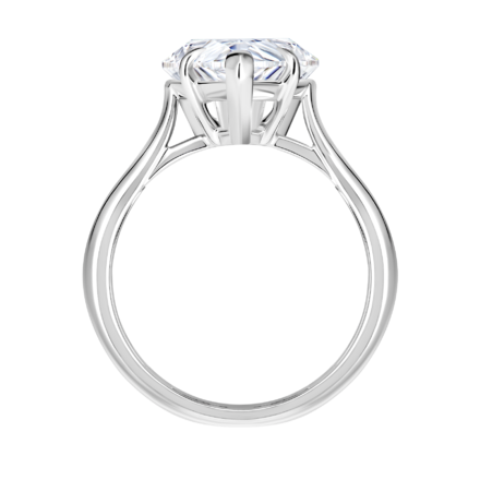 Помолвочное кольцо с бриллиантом, белое золото 3