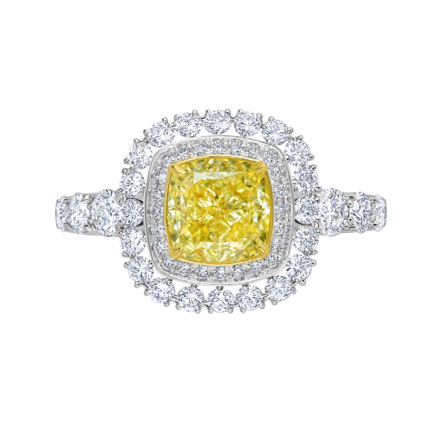 Кольцо с бриллиантами, белое золото 2