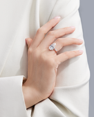 Кольцо с бриллиантом, белое золото