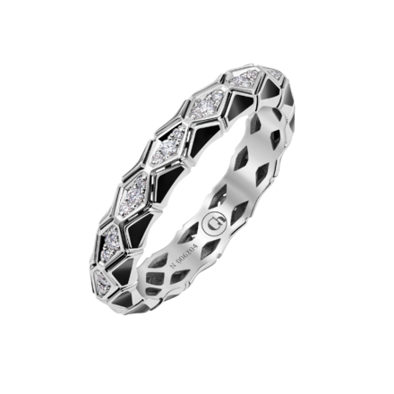 Кольцо с бриллиантами, белое золото 1