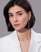 Пусеты с бриллиантами, белое золото