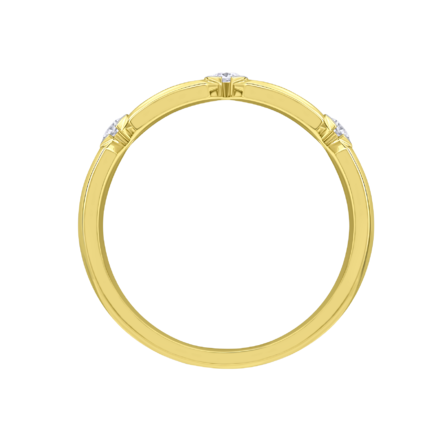 Кольцо с брилиантами, желтое золото 2