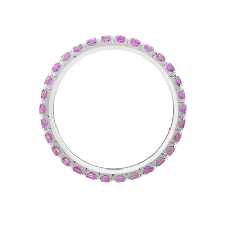 Кольцо с розовыми сапфирами, белое золото 2