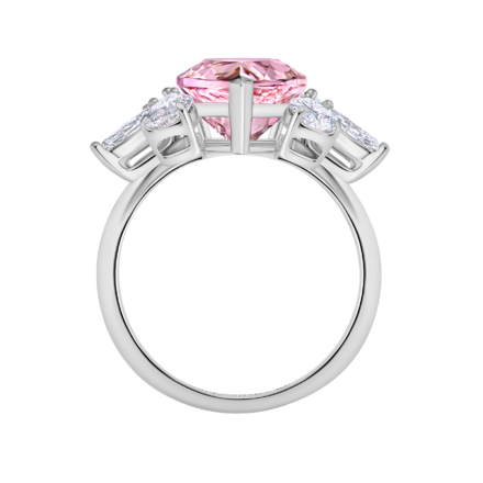 Кольцо с морганитом и бриллиантами, белое золото 3