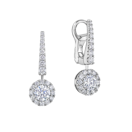  Серьги с бриллиантами, белое золото 1