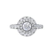 Кольцо с бриллиантами, белое золото