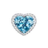 Кольцо с аквамарином и бриллиантами, белое золото