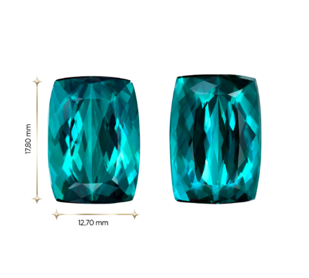 Сет из двух Турмалинов Индиголитов, 13,34ct/ 14,79ct 3