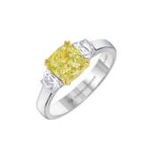 Кольцо с бриллиантами, белое золото