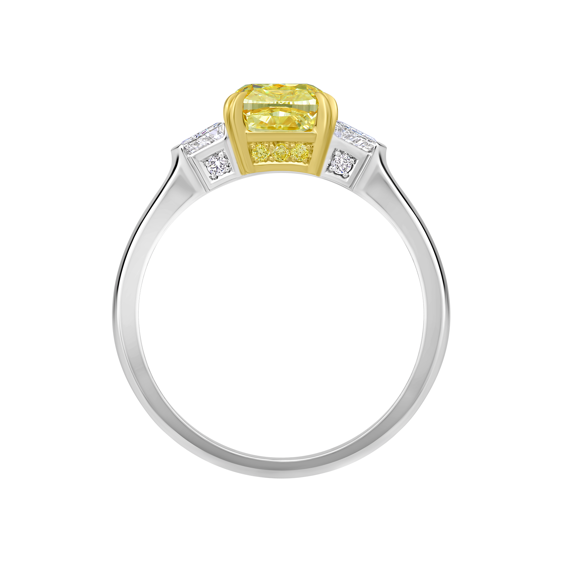 Кольцо с бриллиантами, белое золото