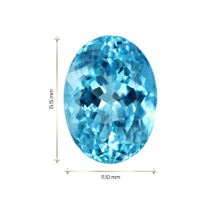 Аквамарин, Овал, 7,99 ct 3
