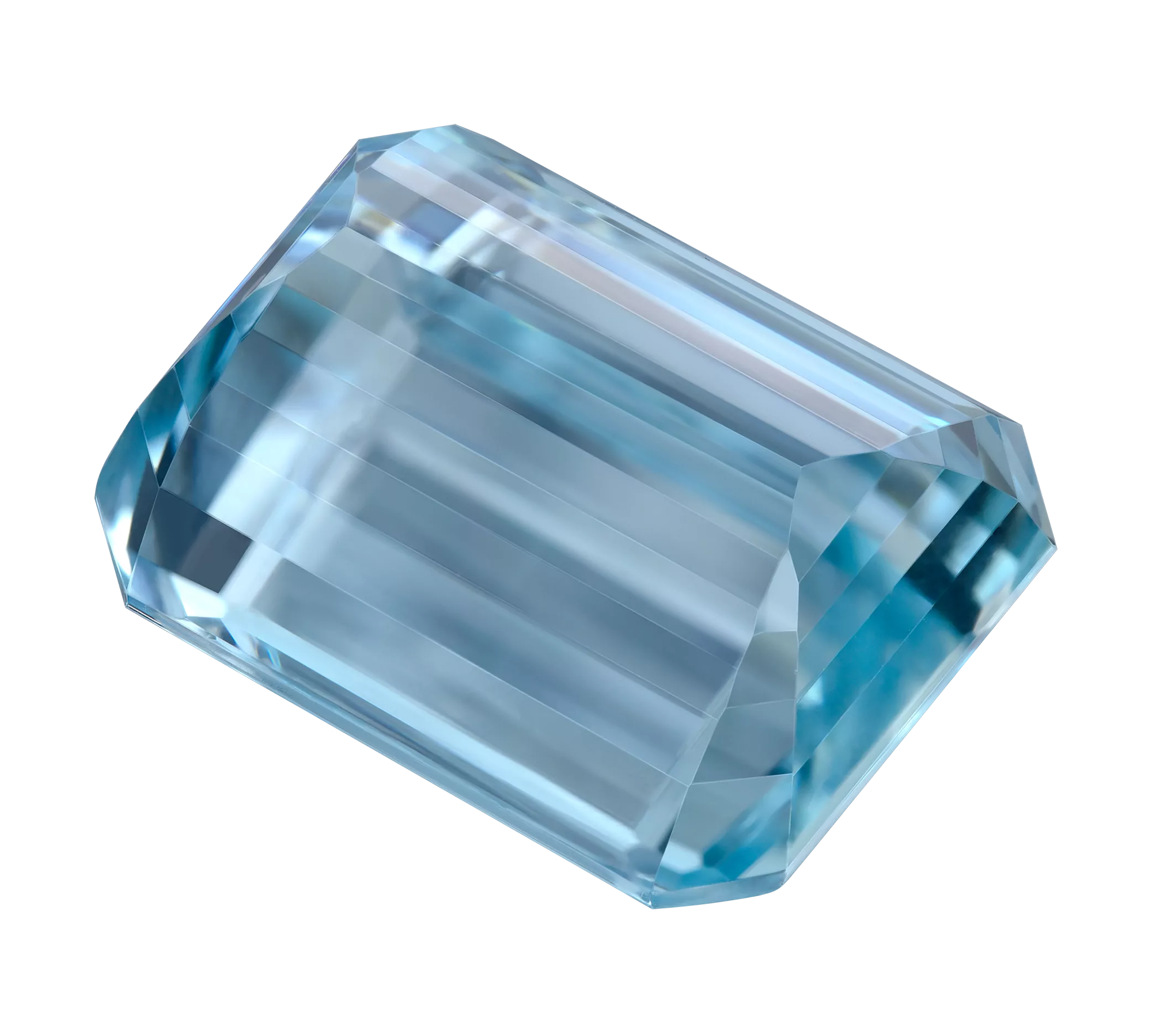 Аквамарин, Изумрудная огранка, 21,45 ct