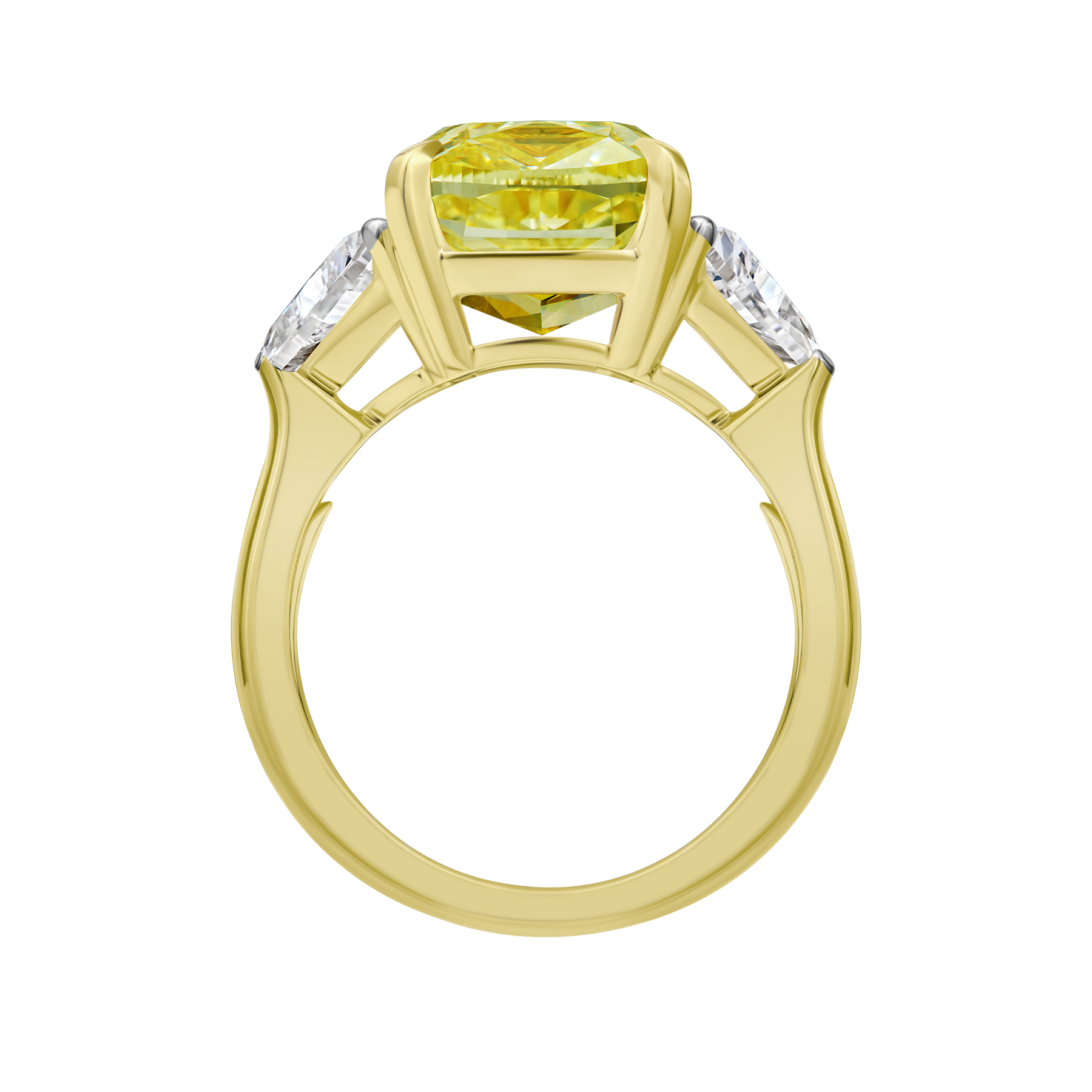 Кольцо с бриллиантами, желтое золото