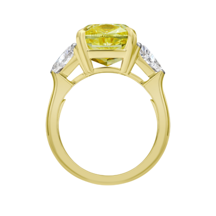 Кольцо с бриллиантами, желтое золото 3