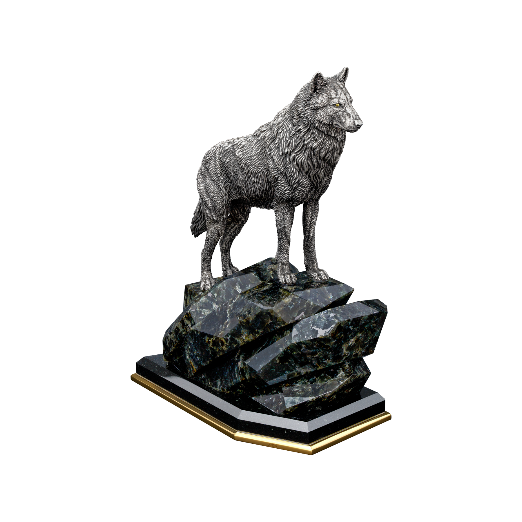 Настольная скульптура «Волк»