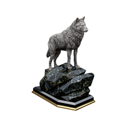 Настольная скульптура «Волк» 1